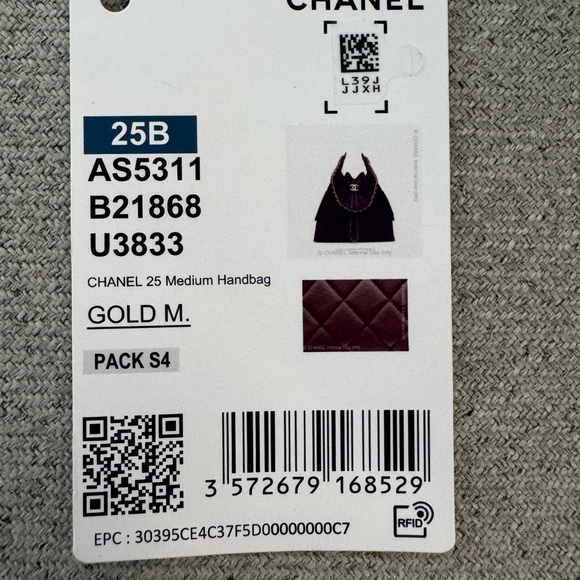 RARE COLOR, NEW & AUTH! 25S Chanel Medium Khaki 25 Bag W/Pouch - Picture 8 of 11